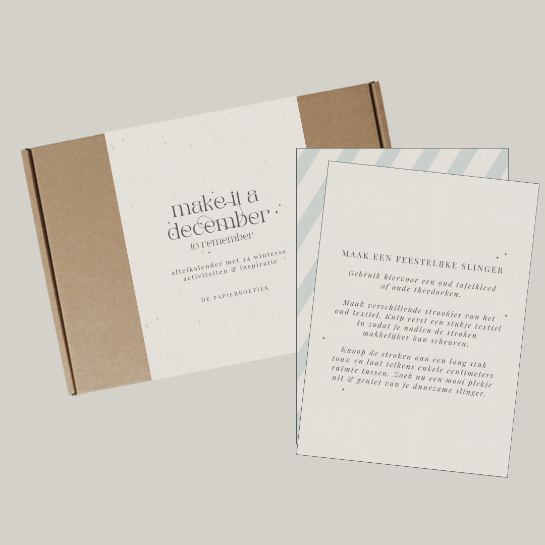 Make it a December to remember | aftelkalender met 24 winterse activiteiten & inspiratie