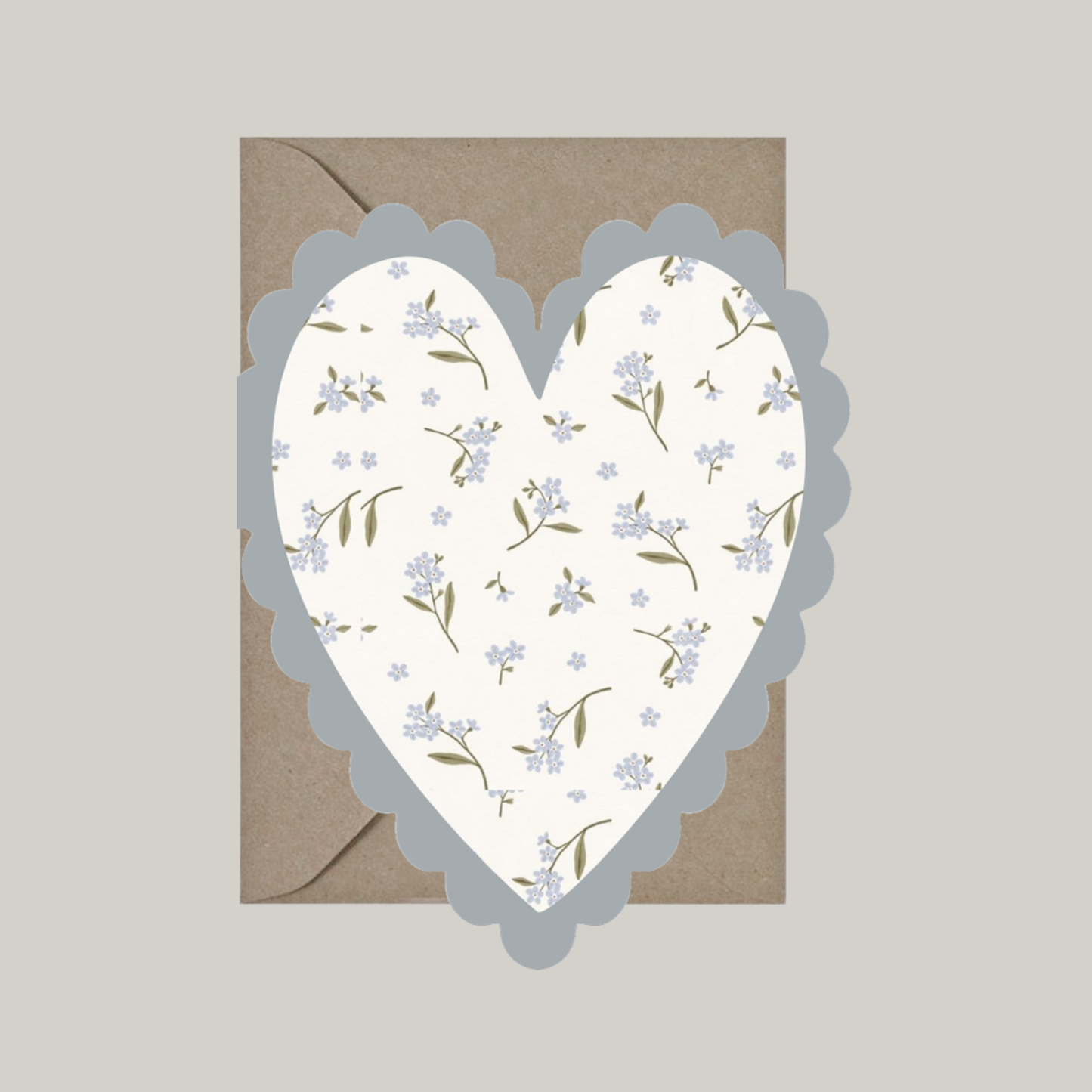 Dubbele kaart met envelop | a heart shaped card
