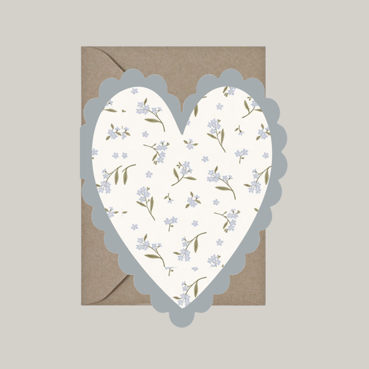 Dubbele kaart met envelop | a heart shaped card