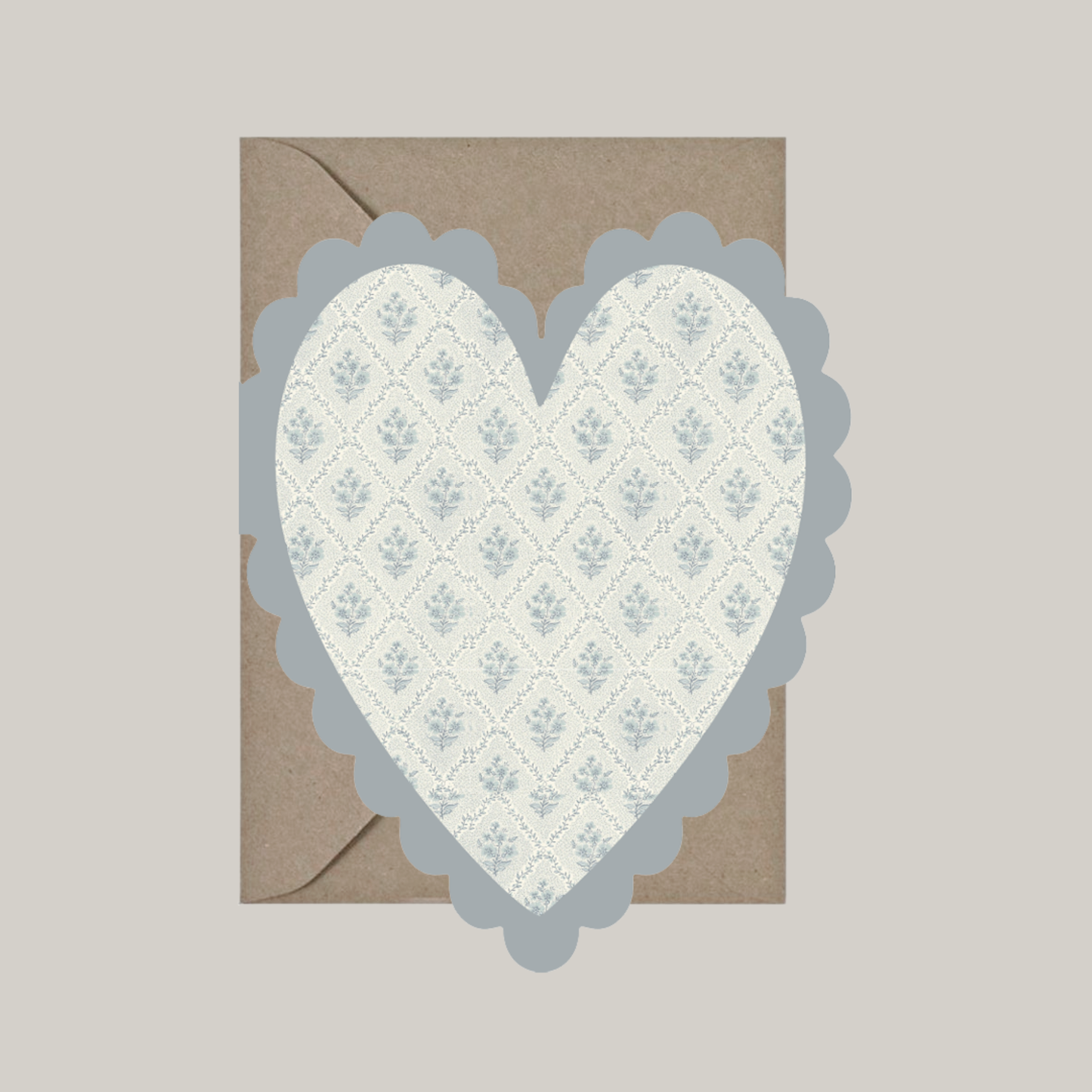 Dubbele kaart met envelop | a heart shaped card