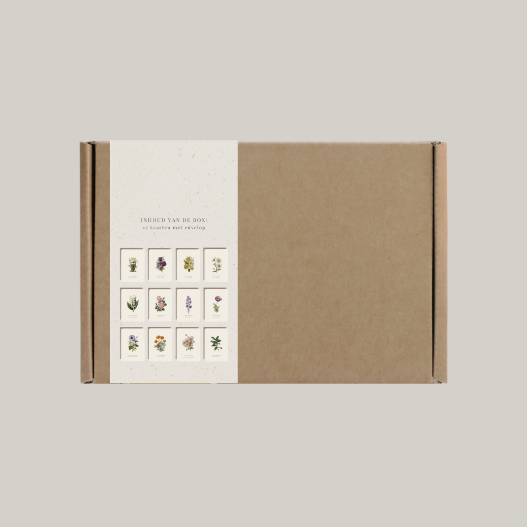 Geboortebloemen | 12 kaarten met envelop