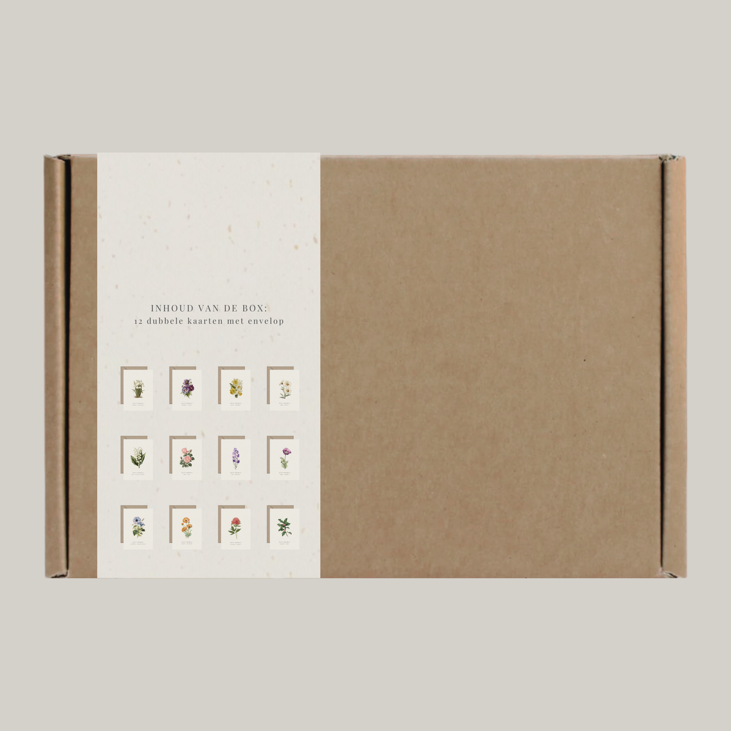 Geboortebloemen | 12 verjaardagskaarten met envelop