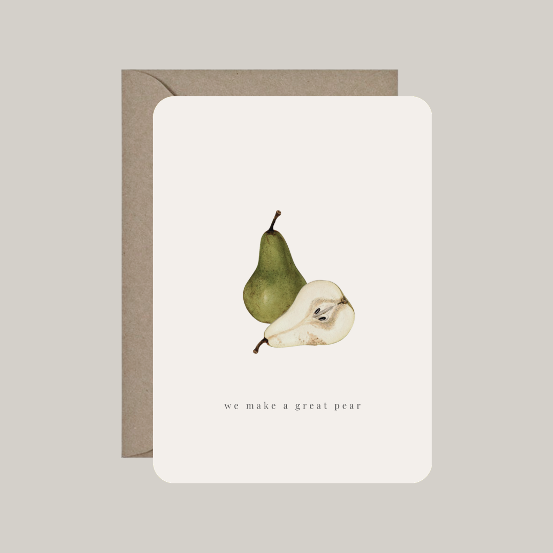Kaart met envelop | we make a great pear