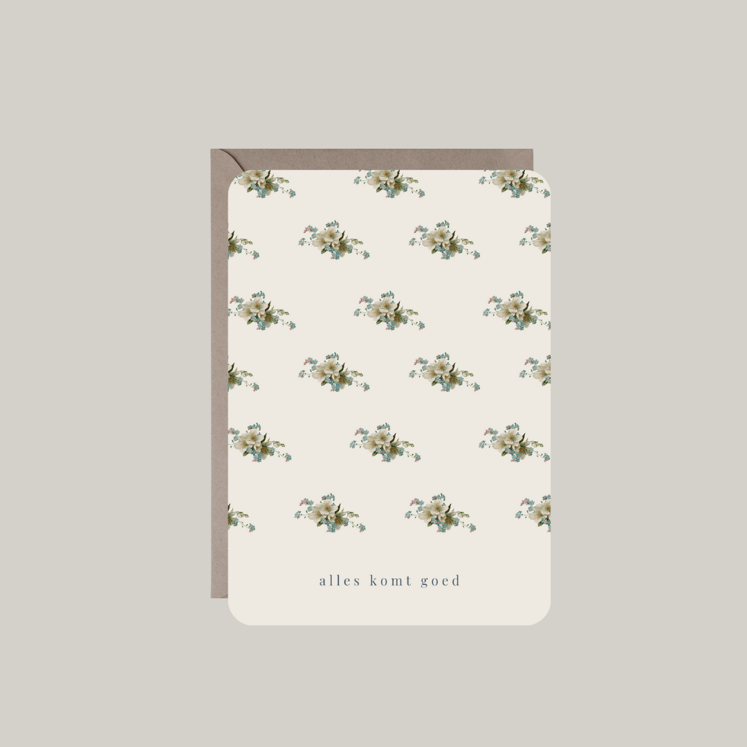 kaart-kleine bloemetjes