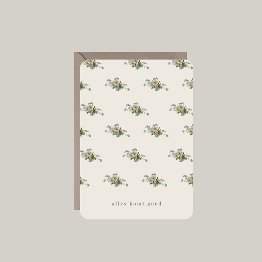 kaart-kleine bloemetjes