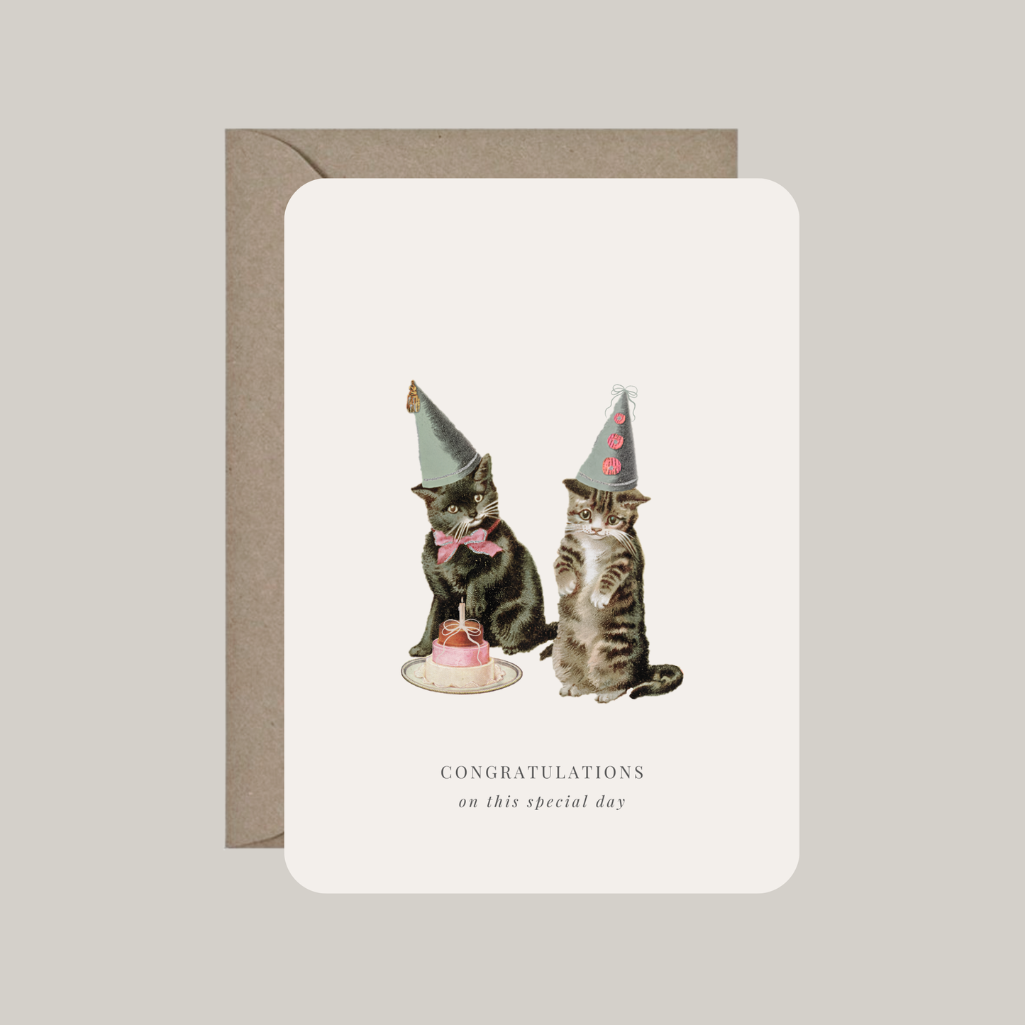 Kaart met envelop | congratulations on this special day