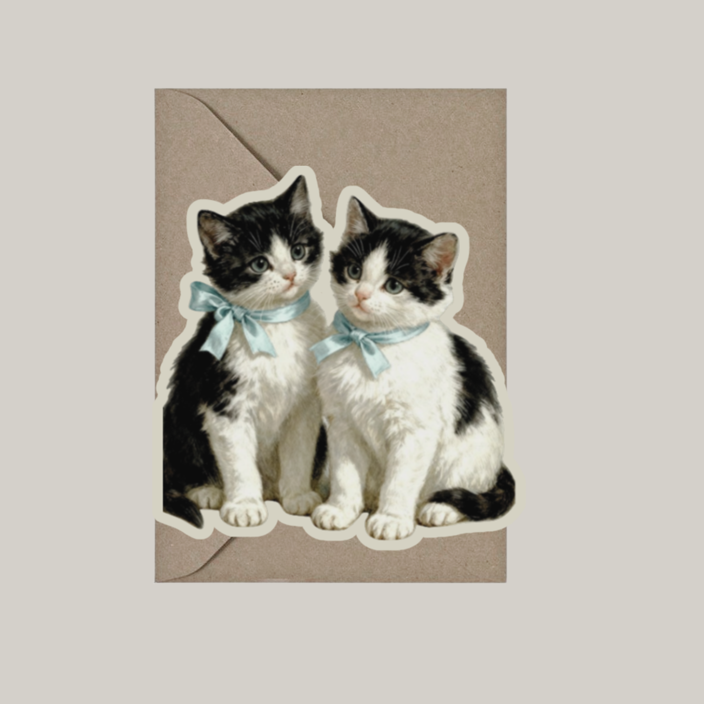 Dubbele kaart met envelop | a purrfect card