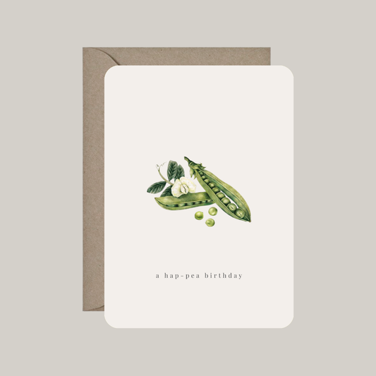 Kaart met envelop | a hap-pea birthday