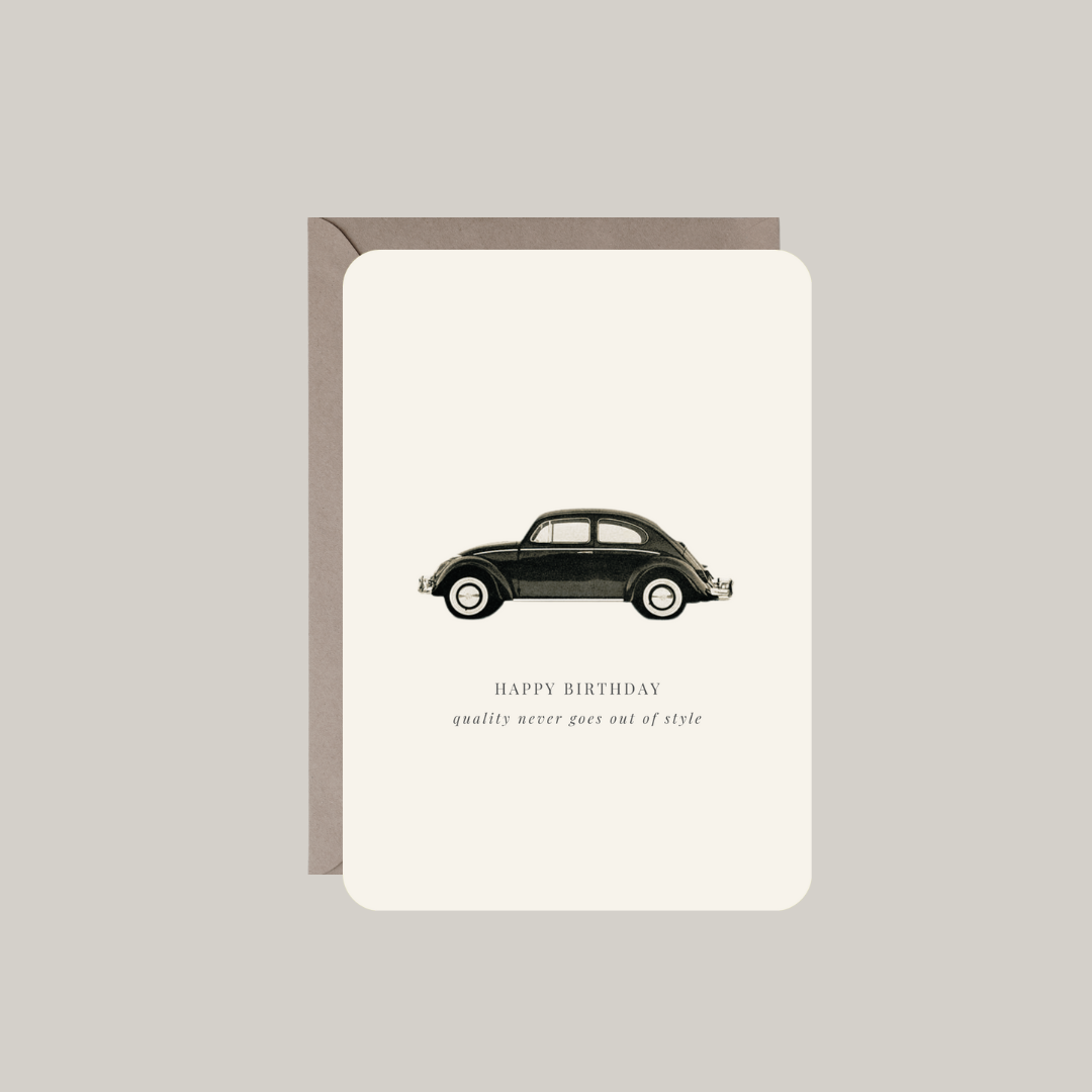 kaart-zwarte auto-vintage