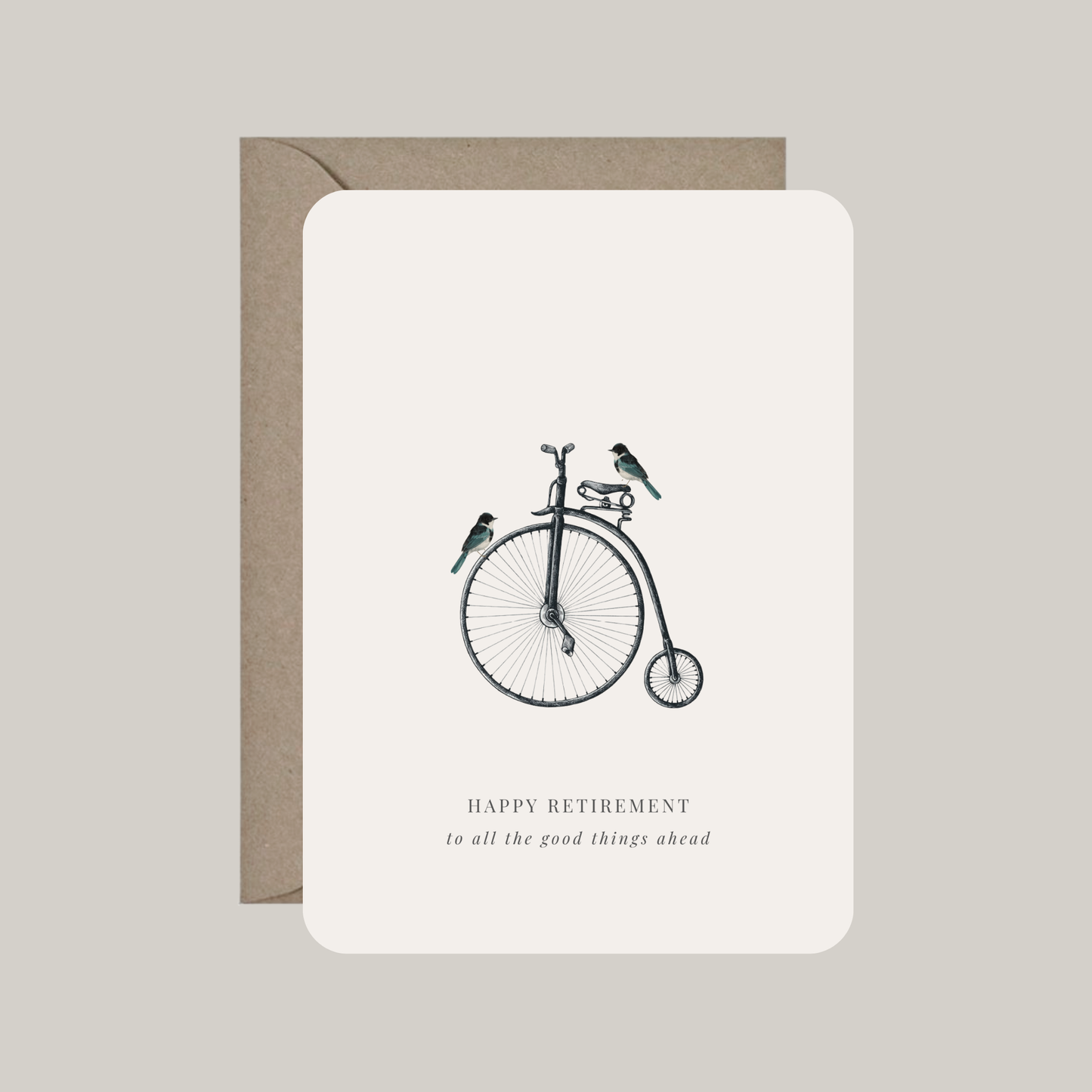 Kaart met envelop | happy retirement - to all the good things ahead