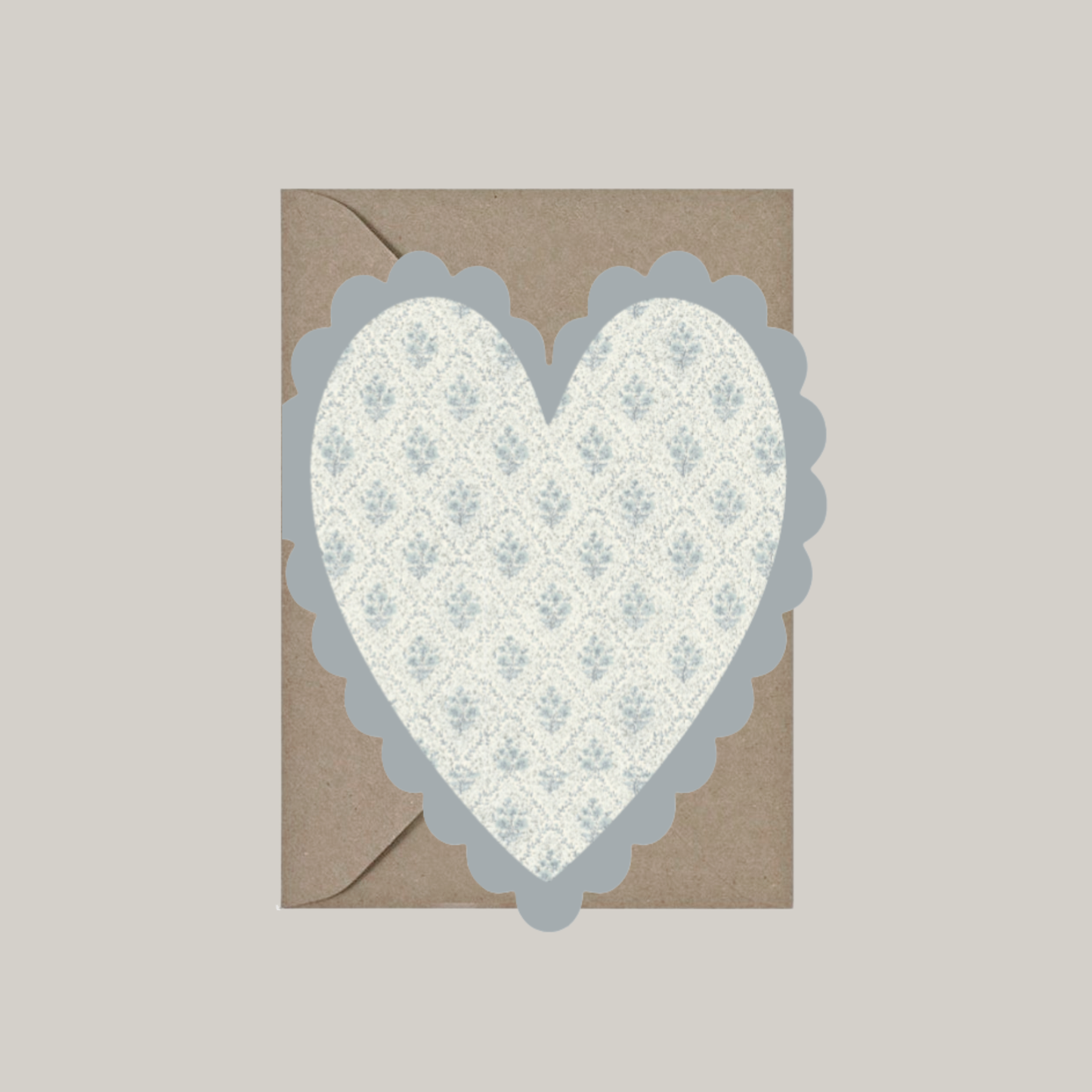 Dubbele kaart met envelop | a heart shaped card