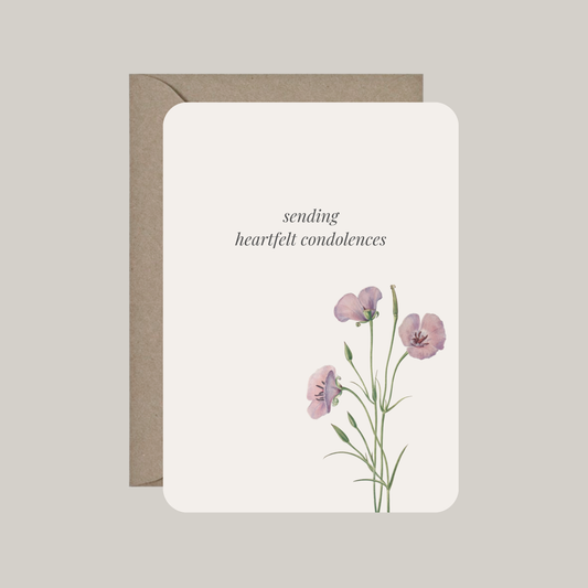 Kaart met envelop | sending heartfelt condolences