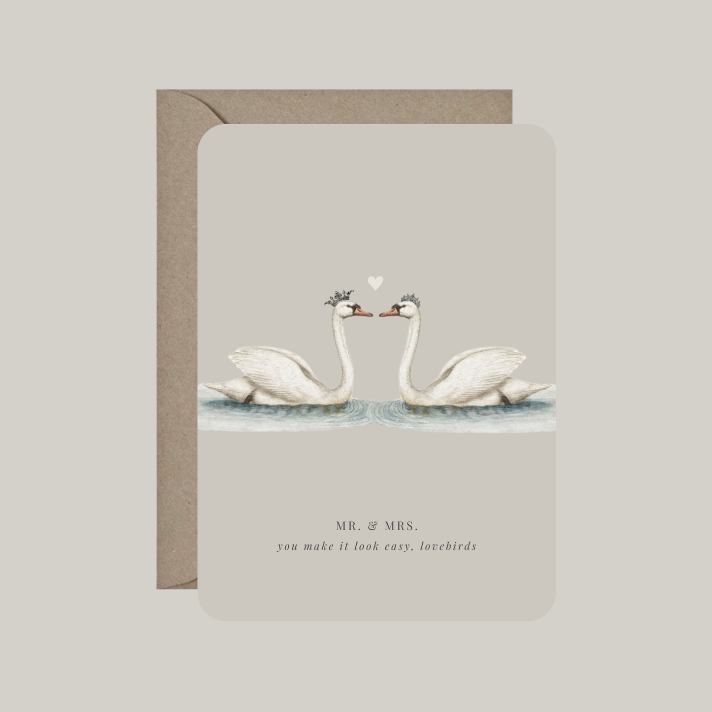 Kaart met envelop | mr. & mrs. - you make it look easy, lovebirds
