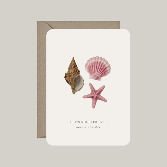 Kaart met envelop | let's shellebrate