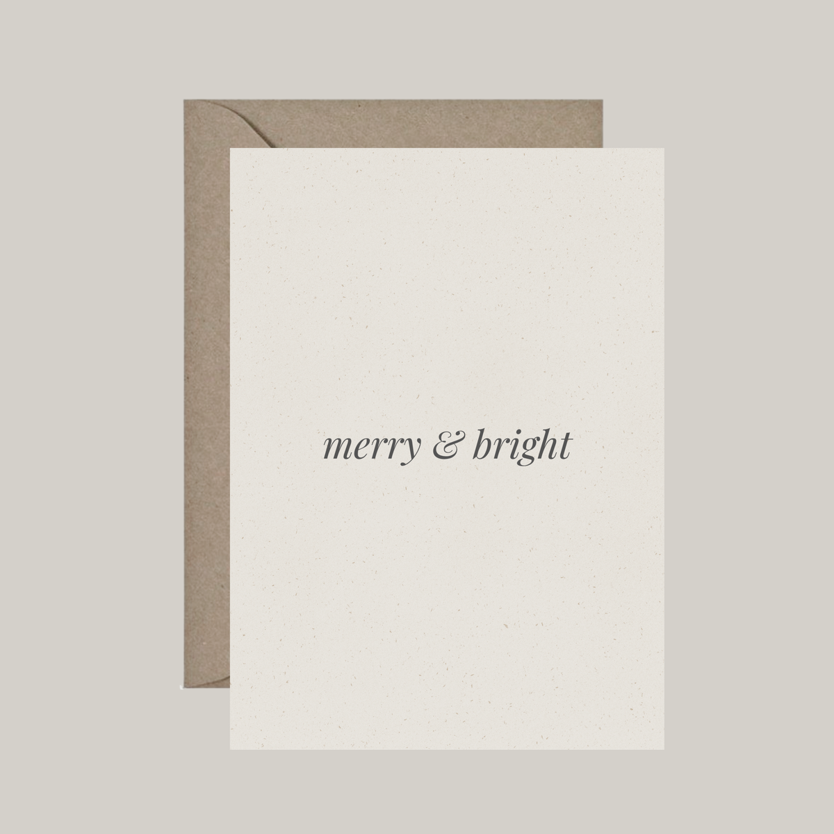 Gevouwen kaart met envelop | merry & bright