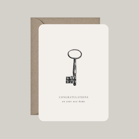 Kaart met envelop | congratulations - on your new home