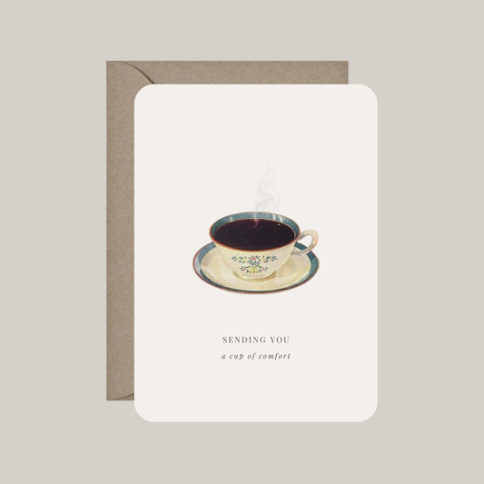 Kaart met envelop | sending you a cup of comfort