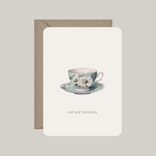 Card with envelope | sip sip hooray