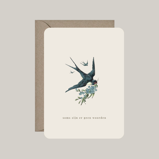 Kaart met envelop | soms zijn er geen woorden