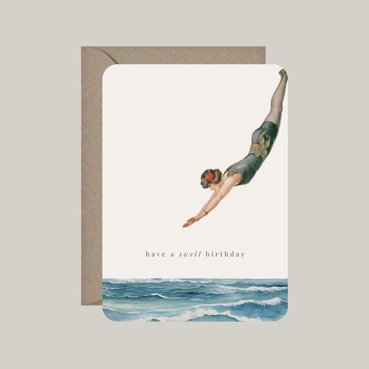 Kaart met envelop | have a swell birthday