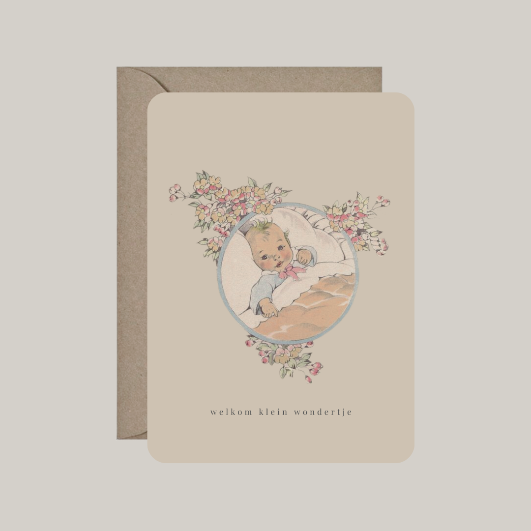 Card with envelope | welcome little miracle