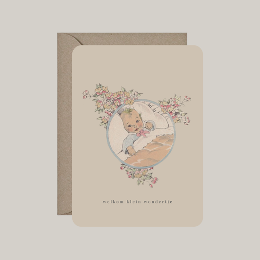 Card with envelope | welcome little miracle
