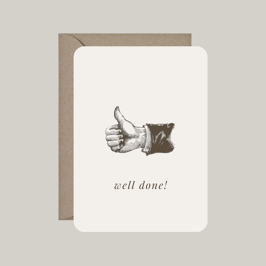 Kaart met envelop | well done!
