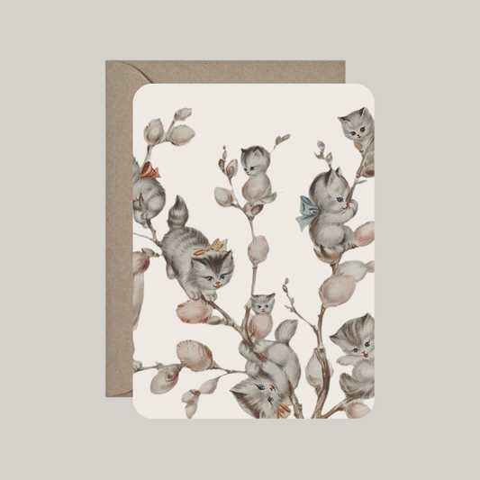 Card with envelope | pussy willow