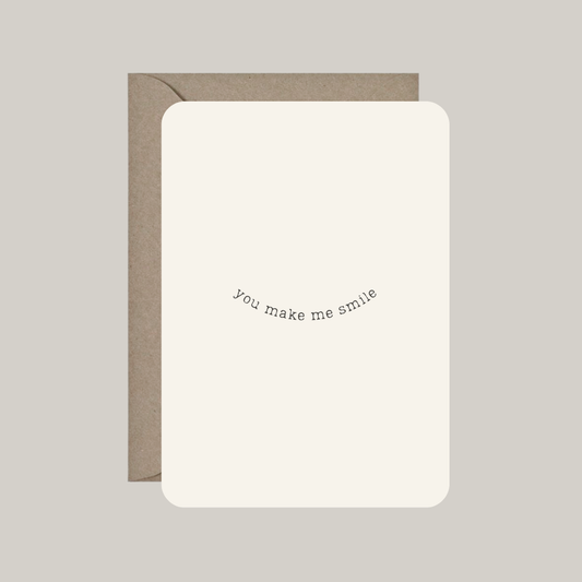 Card with envelope | you make me smile