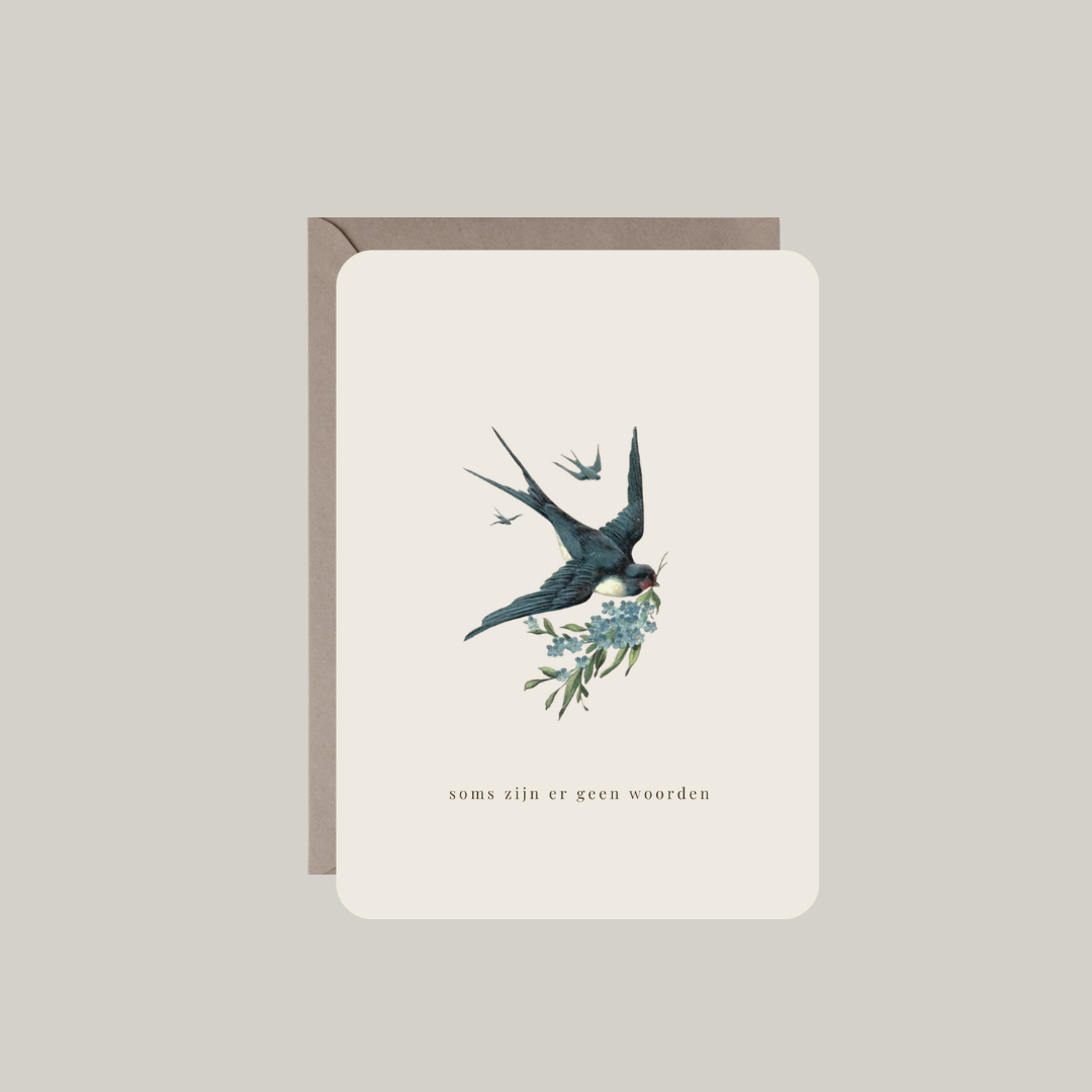 Kaart met envelop | soms zijn er geen woorden