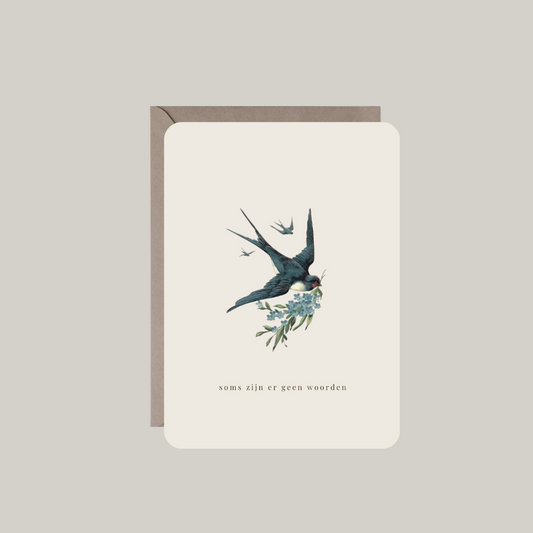 Kaart met envelop | soms zijn er geen woorden