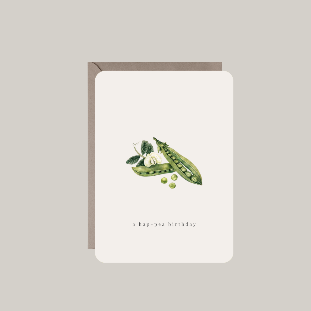 Kaart met envelop | a hap-pea birthday