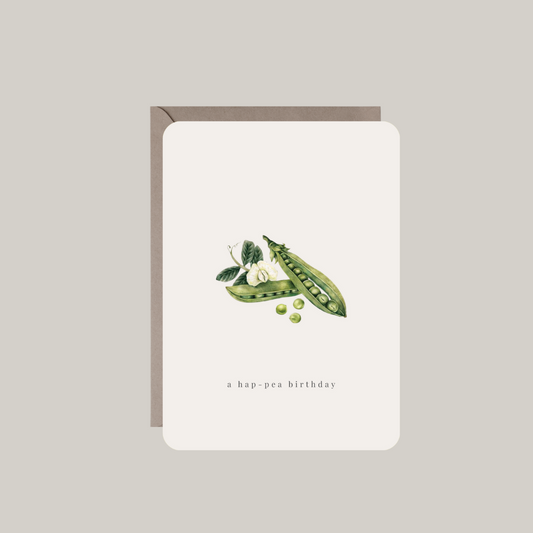 Kaart met envelop | a hap-pea birthday