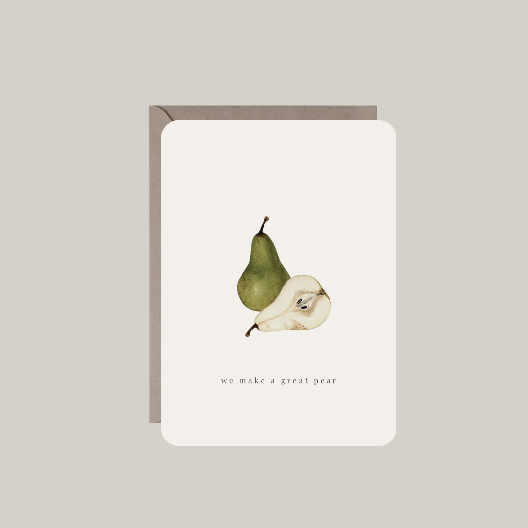 Kaart met envelop | we make a great pear
