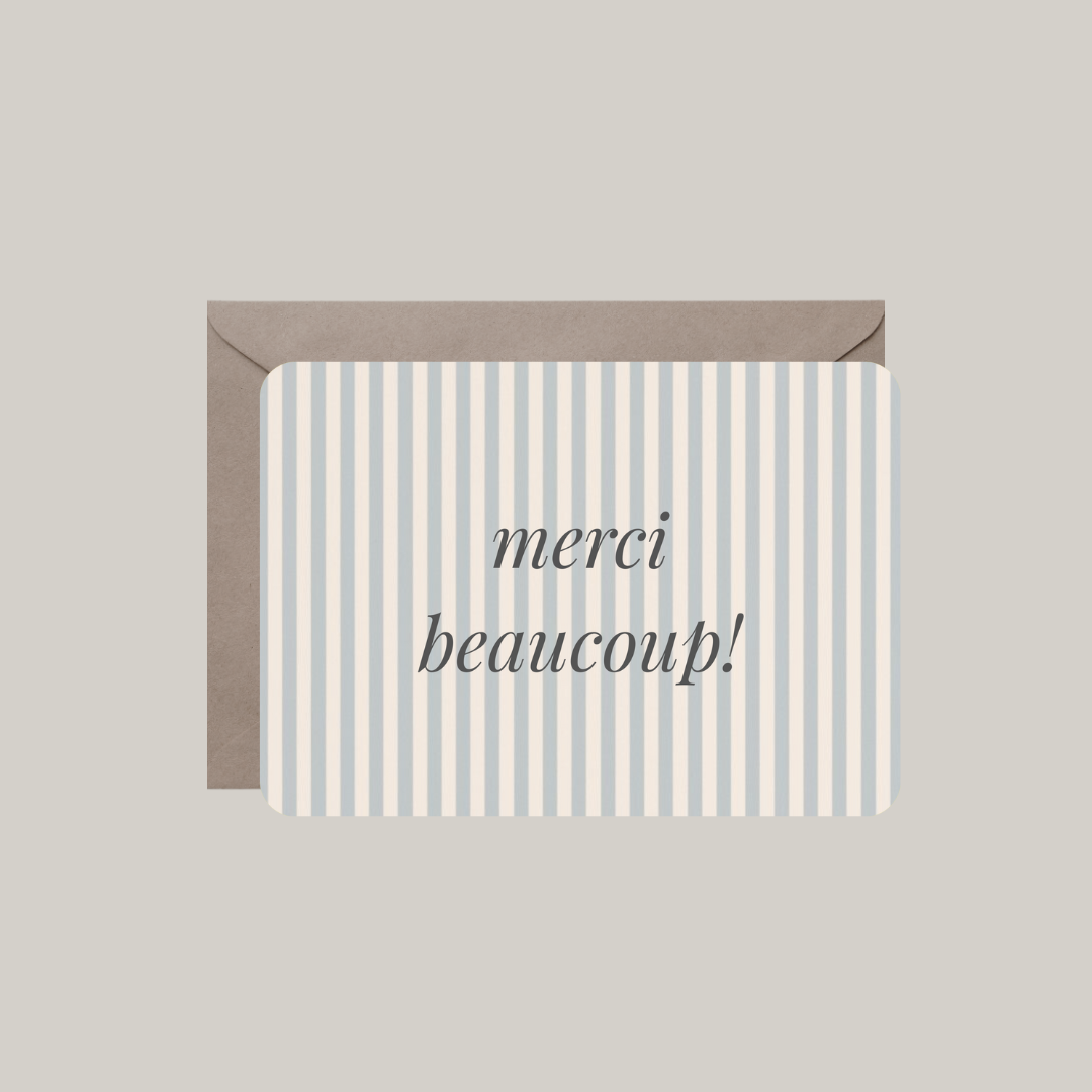 Kaart met envelop | merci beaucoup!