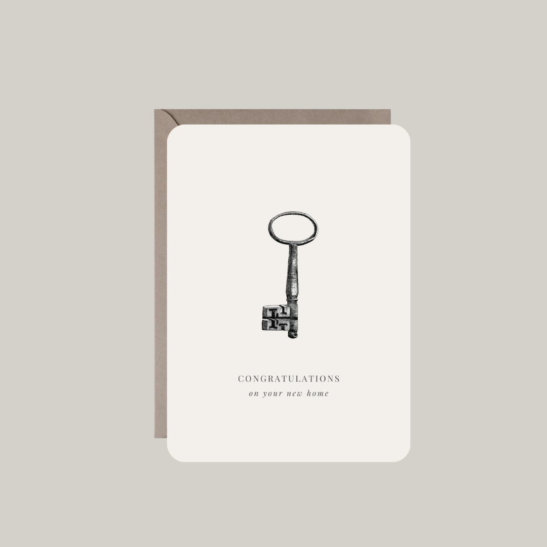 Kaart met envelop | congratulations - on your new home