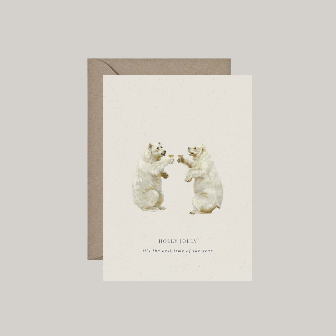 Dubbele kaart met envelop | holly jolly - it's the best time of the year
