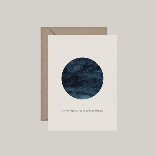 Dubbele kaart met envelop | starry lights & magical nights