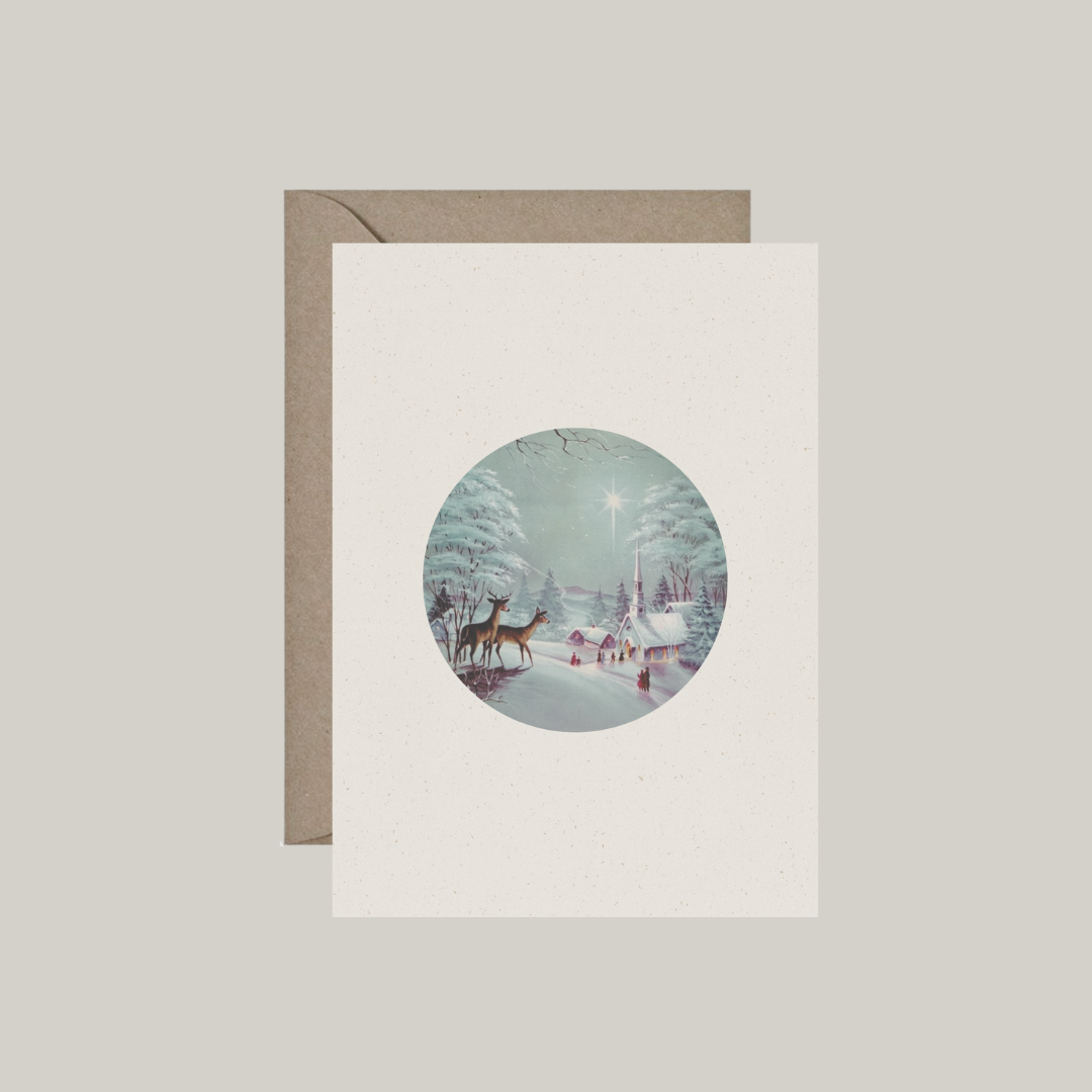 Winter & Kerst | 12 dubbele kaarten met envelop