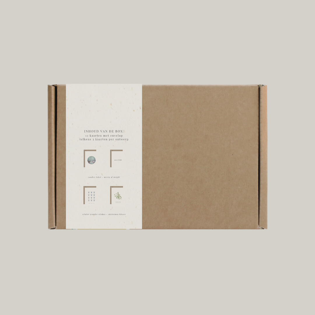 Winter & Kerst | 12 dubbele kaarten met envelop