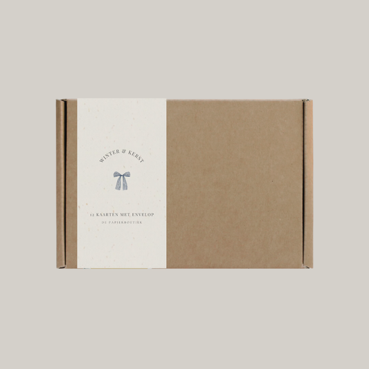 Winter & Kerst | 12 dubbele kaarten met envelop