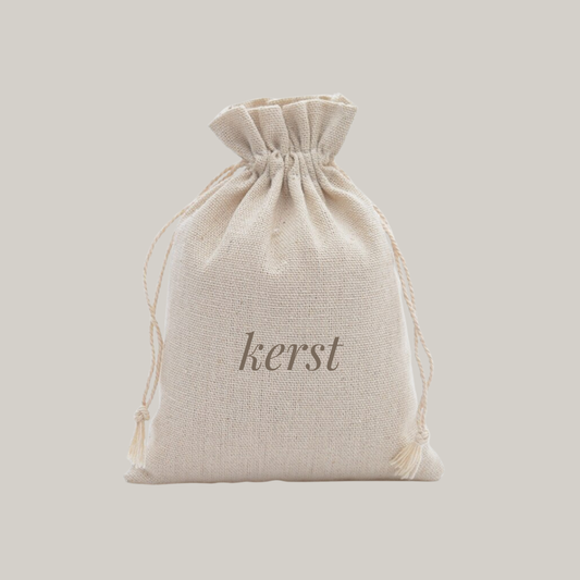 Katoenen zakje met print | kerst