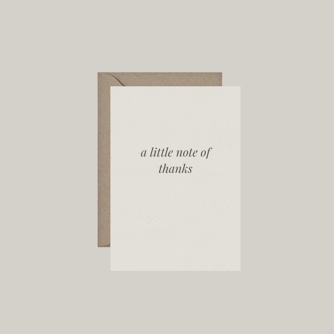 Set van 6 dubbele kaartjes met envelop | a little note of thanks