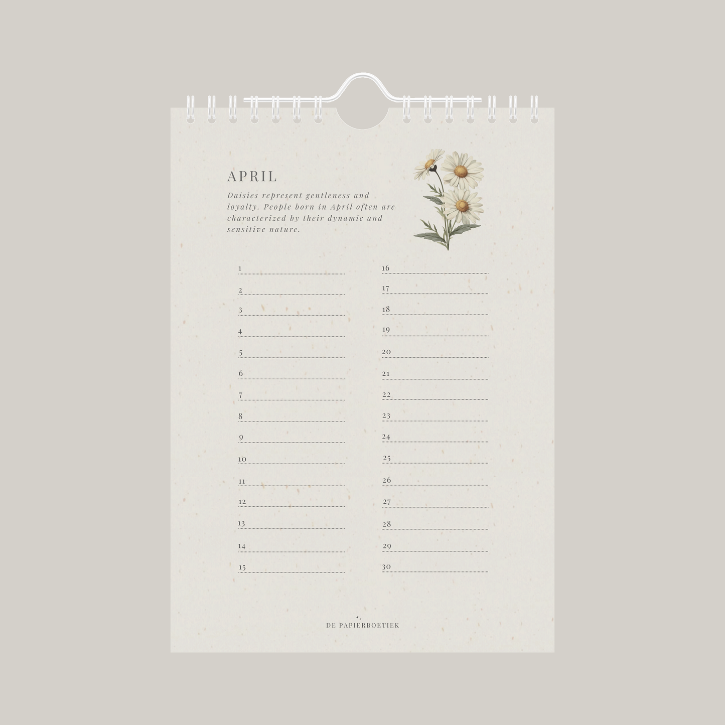 Verjaardagskalender | geboortebloemen