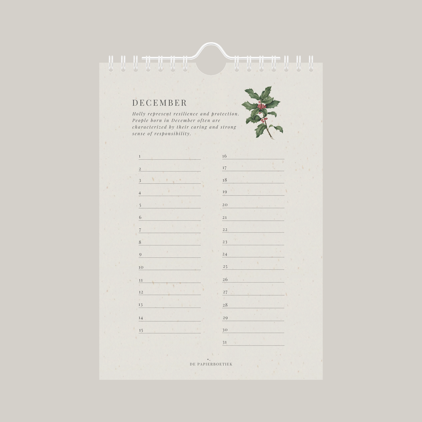 Verjaardagskalender | geboortebloemen