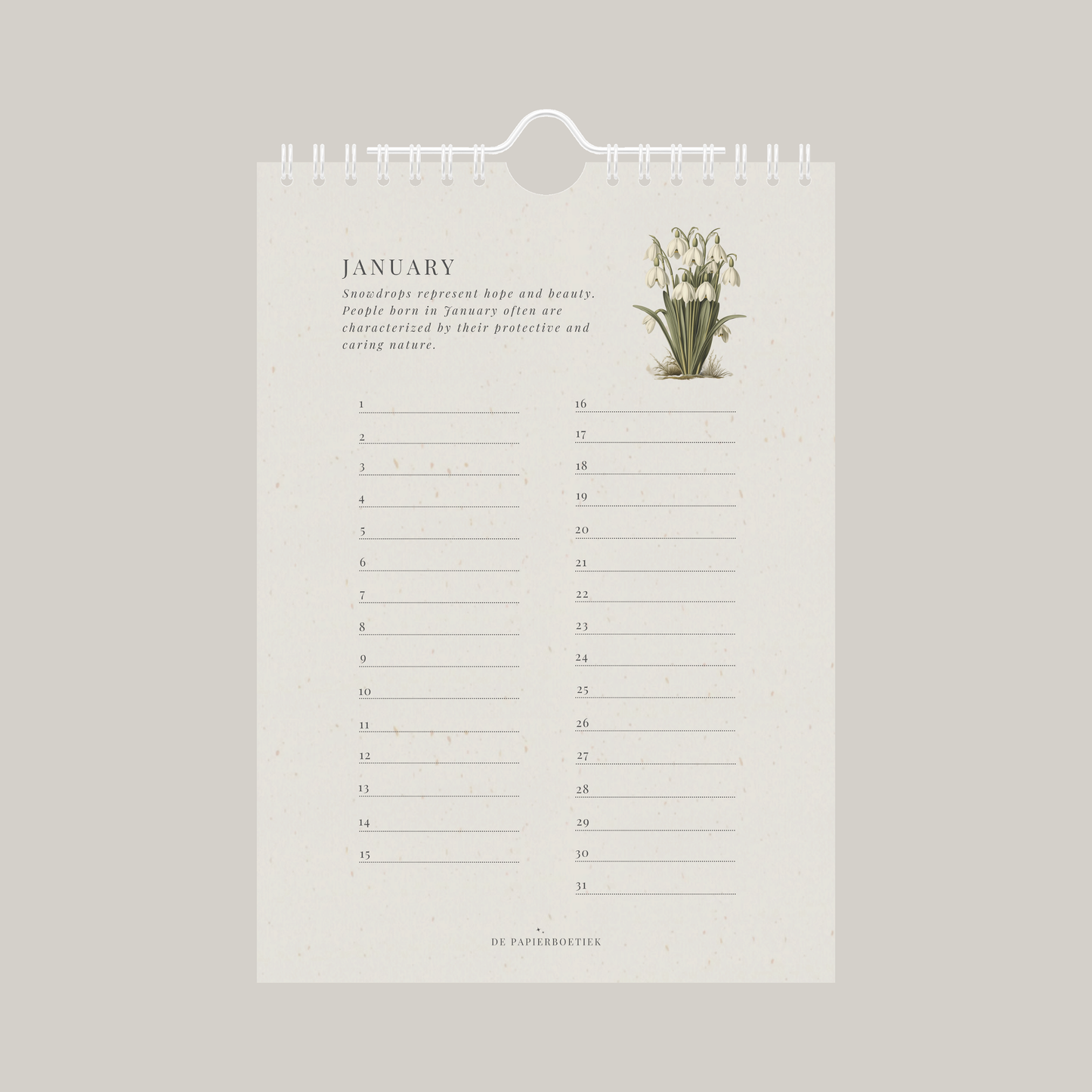 Verjaardagskalender | geboortebloemen