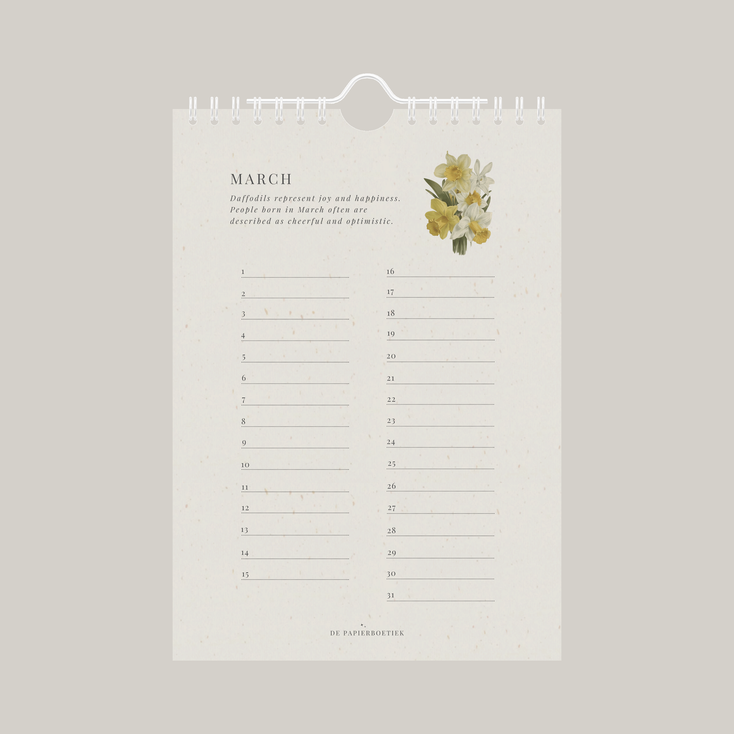 Verjaardagskalender | geboortebloemen