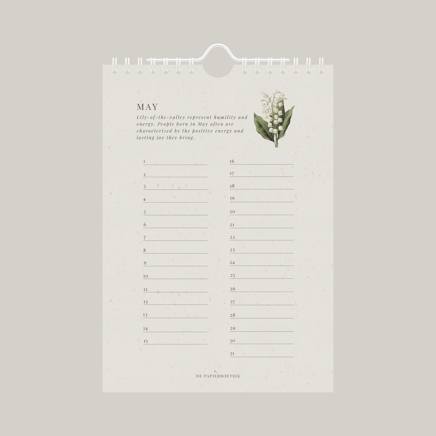 Verjaardagskalender | geboortebloemen