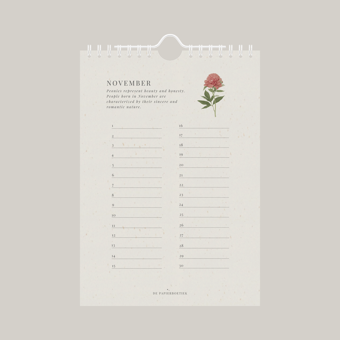 Verjaardagskalender | geboortebloemen