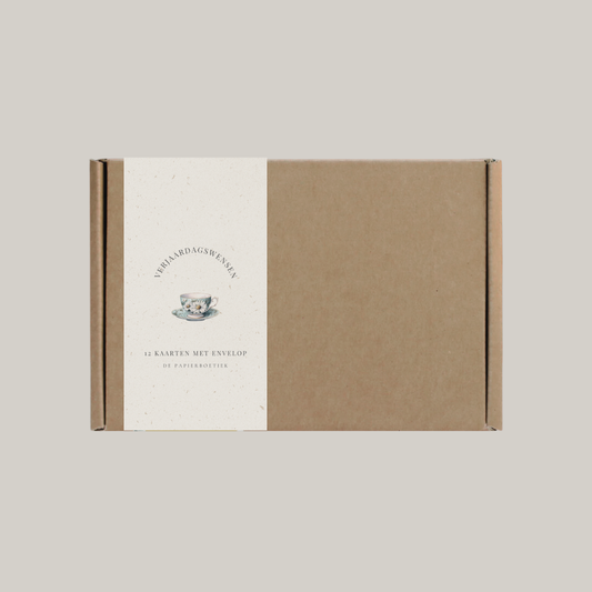 Verjaardagswensen | 12 kaarten met envelop
